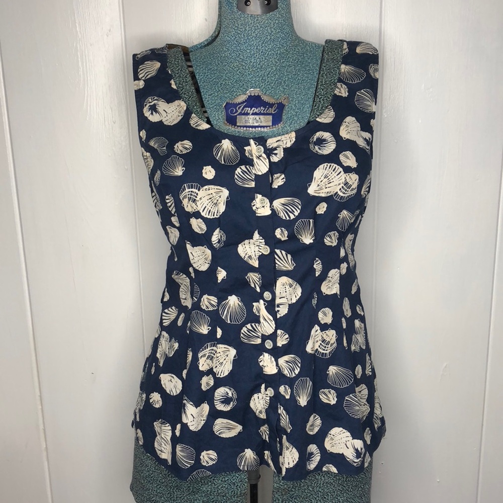 Anthropologie She Sells Seashells Sleeveless Top